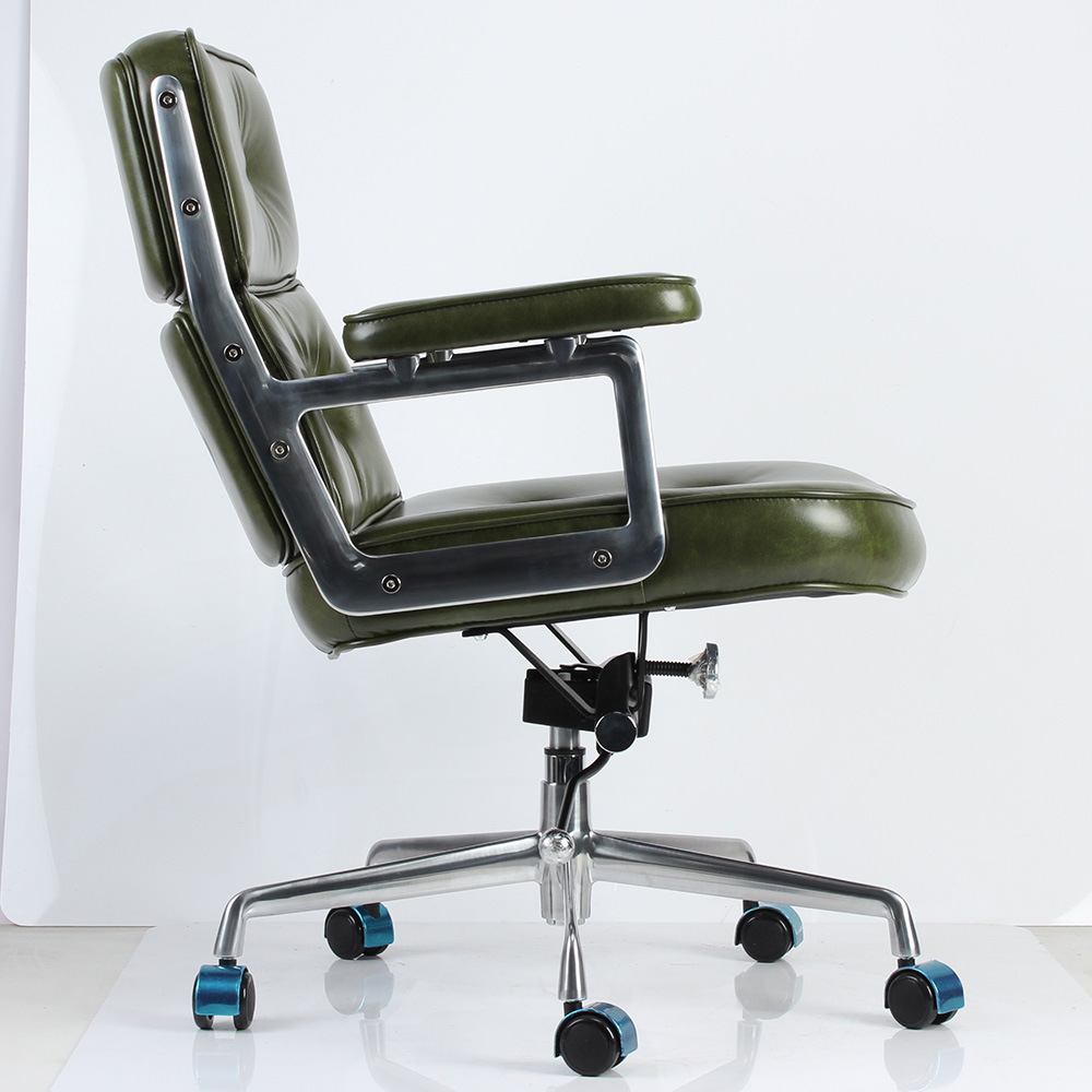 Silla de diseño de silla de oficina IMS silla de computadora giratoria elevable sofá jefe de piel de vaca
