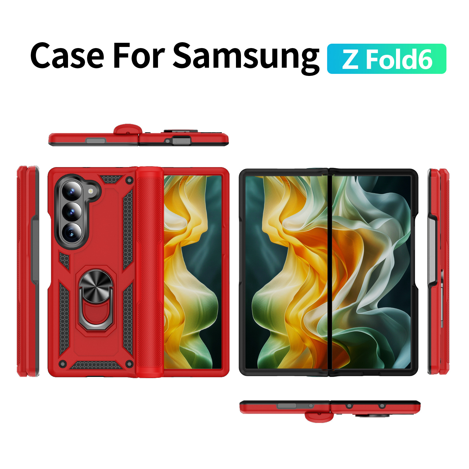 Samsung Galaxy Fold Protective Shockproof Case With Magnetic Stand_voghion.com