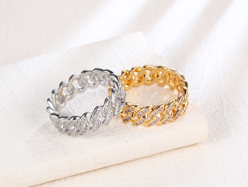 Simple Style Solid Color Brass Gold Plated Silver Plated Zircon Rings In Bulk display picture 2