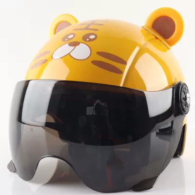 riding helmet, Motorcycle Safety Supplies - yellow-tiger-tea-short