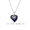 Fashionable three dimensional photoalbum stainless steel, necklace heart-shaped, suitable for import, new collection