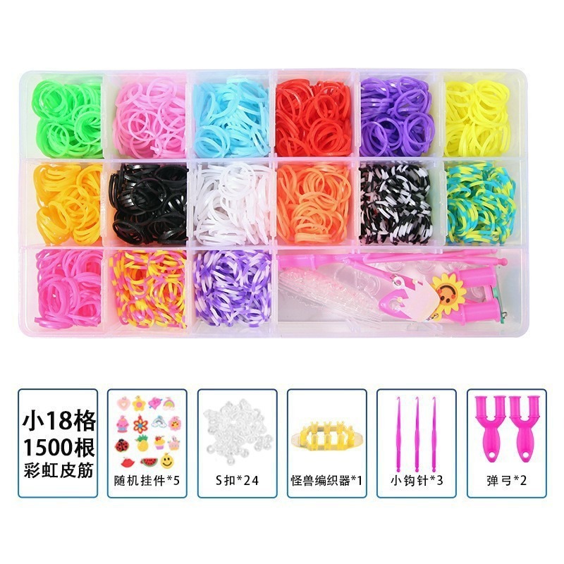 Diy arco iris para niños tejedor de banda de goma amazon puzzle juguetes de pulsera collar hacer telar