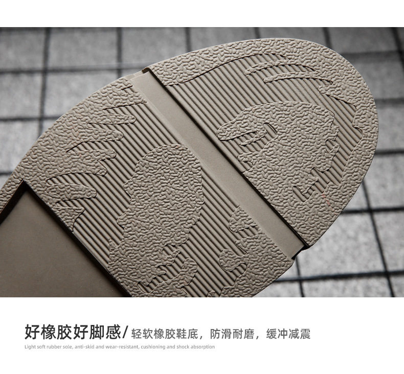 Bốt Martin nam da cao cổ lót nhung giữ ấm, đế thấp 1–3 cm, dây buộc phía trước — Màu Kaki 79797 chi tiết 8