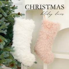 新しいクリスマスの純色の長い絨毛のクリスマスの装飾の靴下のプレゼントの袋のニワトリの子供のキャンディーの袋のクリスマスツリーのペンダントの卸売り