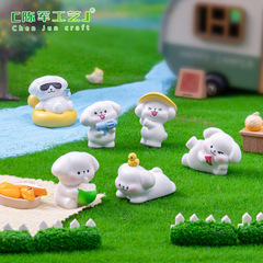 マイクロ風景クリエイティブ夏カジュアル子犬人形 diy 装飾吊りアクセサリーミニカーデスクトップ装飾品