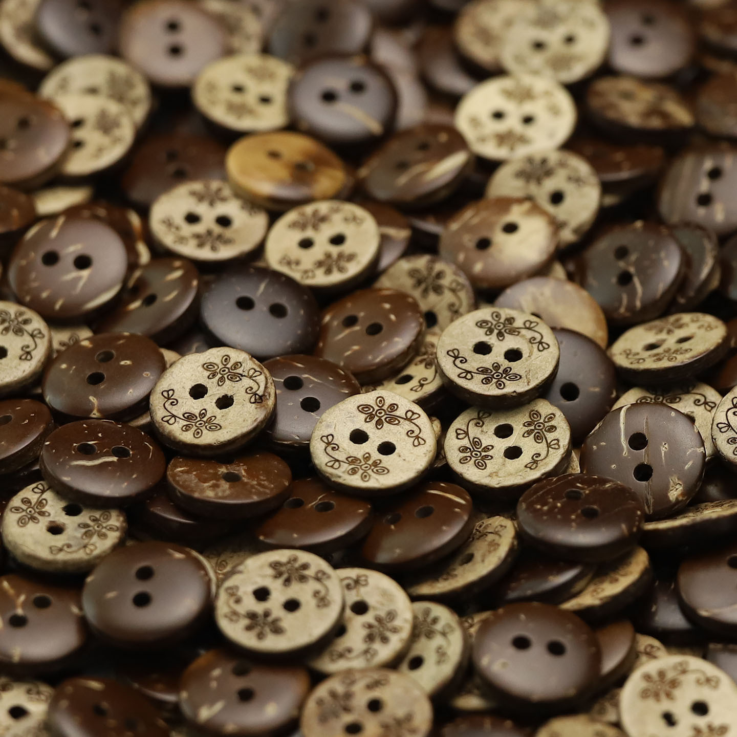 JULI Orange Botón de coco retro Camisa casual Suéter Cárdigan Botón decorativo Libro de cuentas de bricolaje Accesorios de joyería