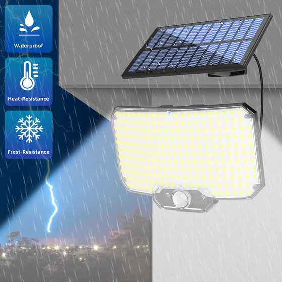 Solar Energy Split Single Head Street Light Home Outdoor Waterproof Human Body Induction Wall Garden Light Garage Lighting Wall Light