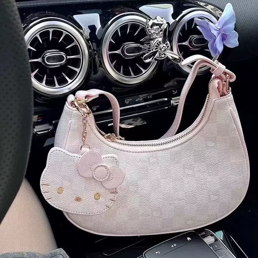 2024轻奢新款HelloKitty单肩包简约时尚百搭通勤可爱小背包斜挎包