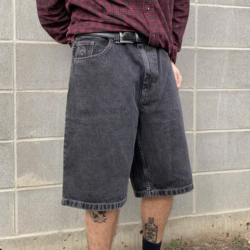 Polar Big Boy Streetwear Skateboard Vintage Denim Shorts Harajuku Hip Hop Cartoon Graphic Denim Shorts Polar Big Boy Streetwear Skateboard Vintage Denim Shorts Harajuku Hip Hop Cartoon Graphic Denim Shorts
