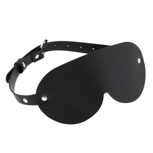 Cross-border new style simple personalized leather blackout eye mask party masquerade men and women game decorative eye mask mask