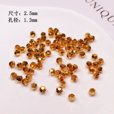 S925 Silver Gold-Plated Small Spacer Beads, Loose Beads, Accessories for Bracelets, Necklaces, String Decorations, DIY Handmade (Zərgərlik ara hissələri) - about-20-bundy-beads-per-gram-small-size