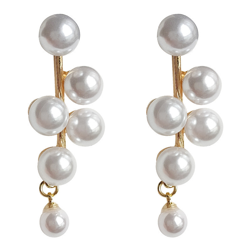 925 シルバー針ロングパールタッセルイヤリング女性のハイエンドレトロな気質パールイヤリングイヤリング卸売|undefined