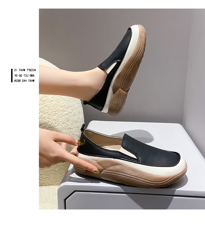 Comfortable Retro Casual Shoes With Thick Sole For Women_voghion.com