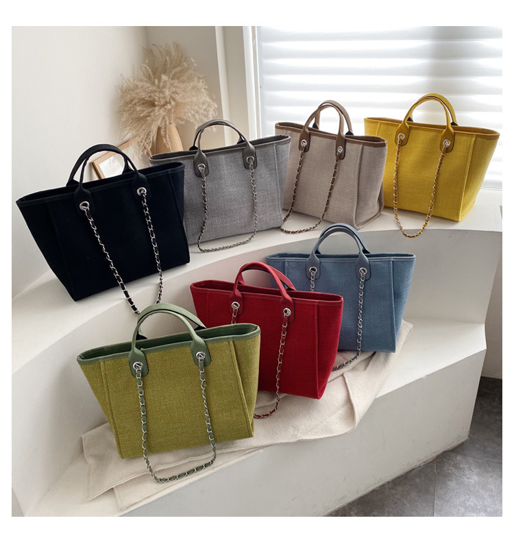 1069g Weight Zipper Closure Type Double Shoulder Straps Strap Type Tote Bag Bags Type Daily Occasion Canvas Material Solid Color Pattern All Seasons Season Women'S Gender Fashion Style Square Shape Sewing Craft Medium Size Women's Medium All Seasons Canvas Fashion Tote Bag 4