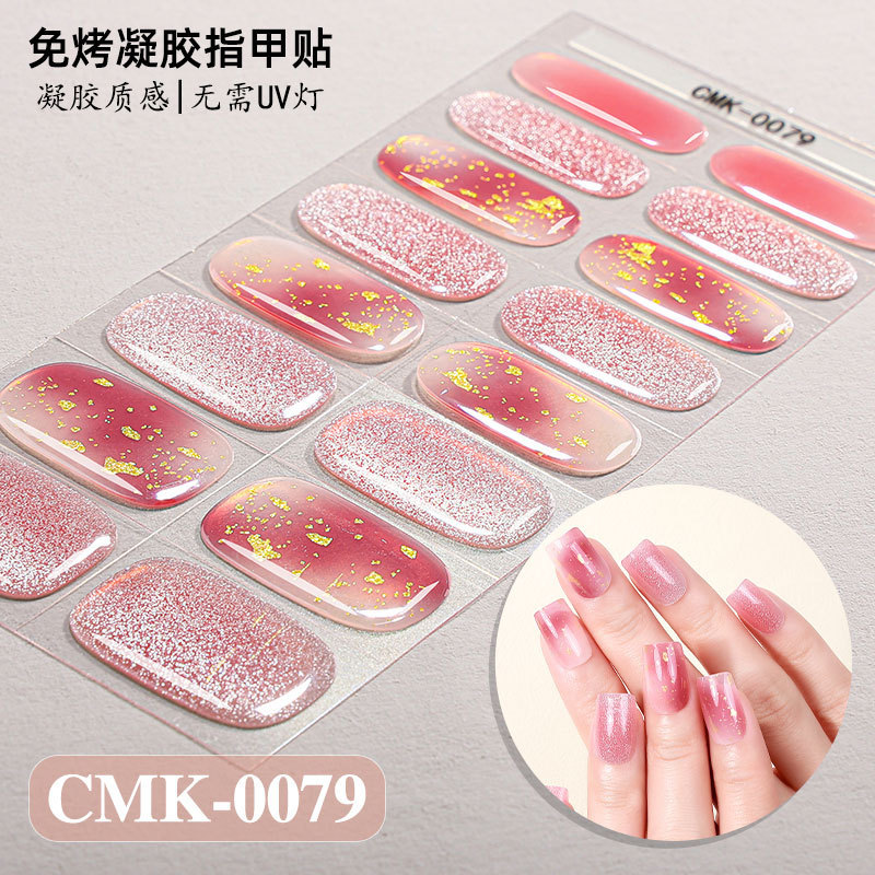 Zhengxiang 追跡ライト小型電球キャットアイノーベーク NO UV ネイルステッカークロスボーダーフラワーチェック柄水玉ジェルネイルステッカー|undefined