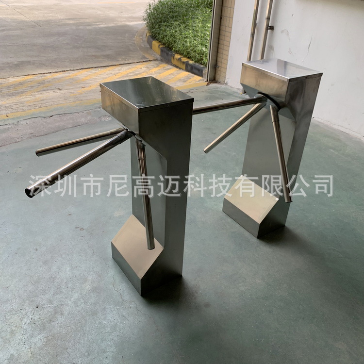 超市单向门旋转进出入器出入口门禁导向三辊闸手推单项旋转通道扎