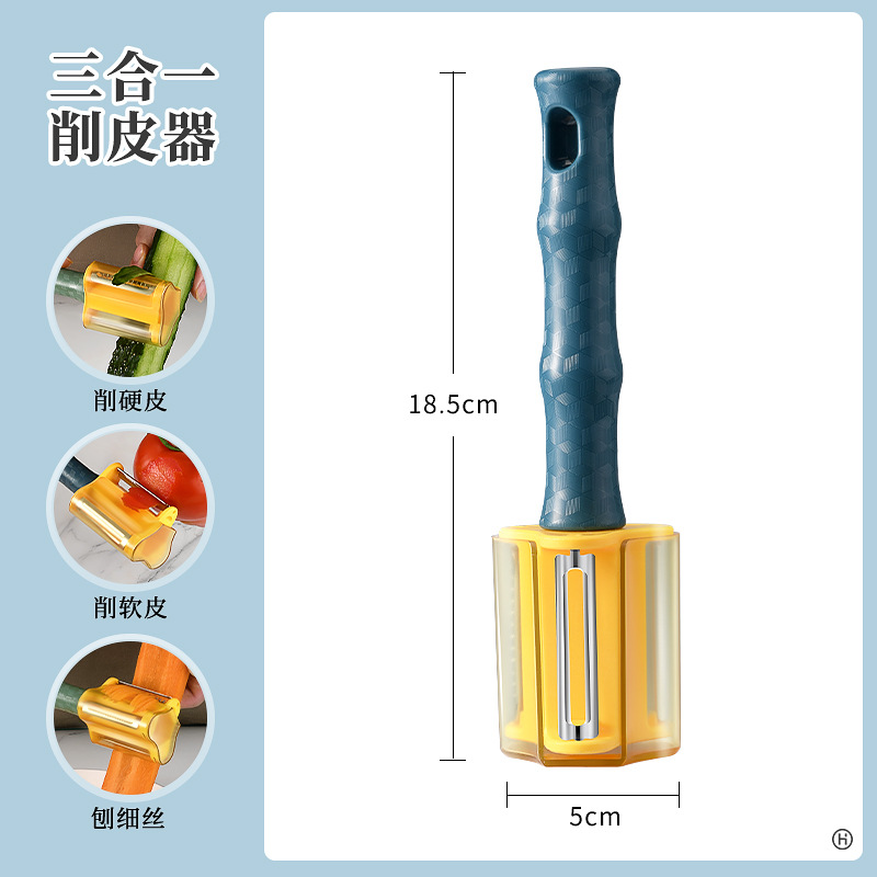 Nuevo cuchillo de pelado 3 en 1 cuchillo de cocina cuchillo de raspado multifuncional casero cuchillo de pelado de papas sin pelado