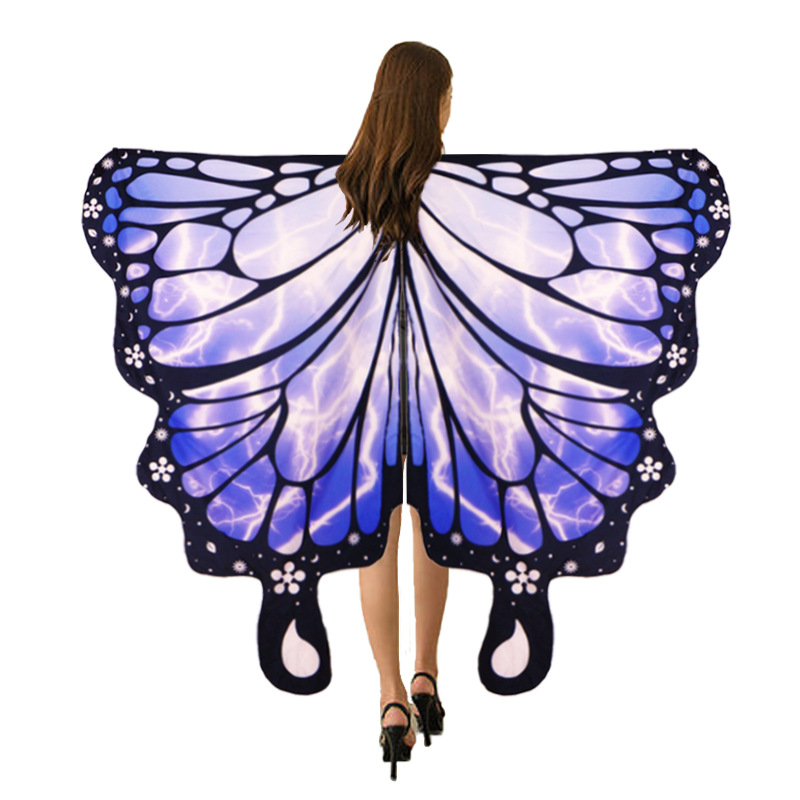 Halloween nuevo capas de mariposa de doble capa capa de doble cara capas de rayas de piel impresión digital capas de color exterior