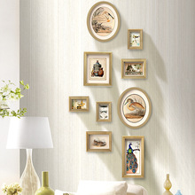 xyt竖款欧式照片墙组合 卧室墙挂装饰相框 美式相片墙过道转角小
