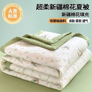 New Xinjiang Cotton Summer Quilt Double Air-Conditioned Quilt Summer Dormitory Machine Washable Single Summer Cool Quilt Thin Quilt