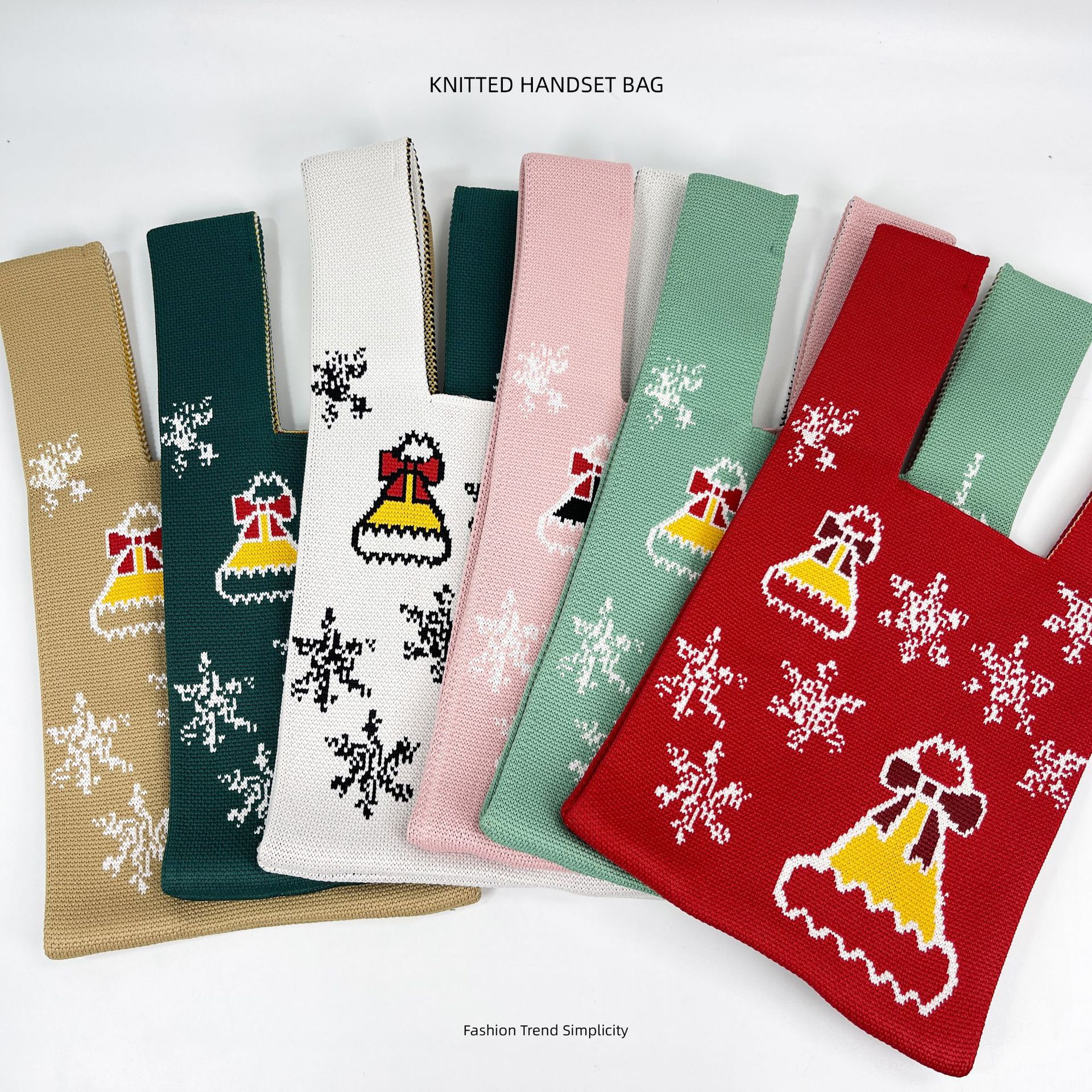 Navidad, regalo de Año Nuevo, bolsos de punto, bolsos de mujer, bolsos rojos, bolsos de brazo, bolsos de mujer.