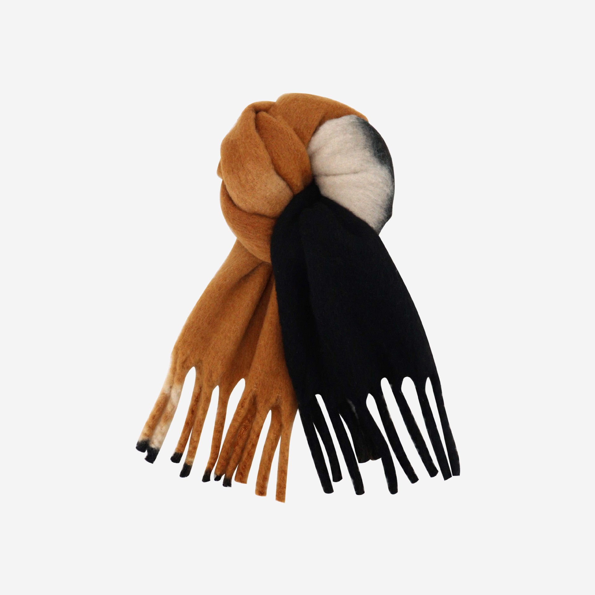 Súper gruesa bufanda de mohair de gradiente de las mujeres de moda de otoño e invierno popular bufanda de alto grado versátil cálido chal grueso