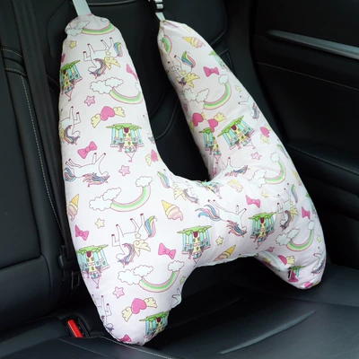 Children's car seat belt Seat belt shoulder pad - unicorn-removableupgrade-linercotton-breathable-5566cm