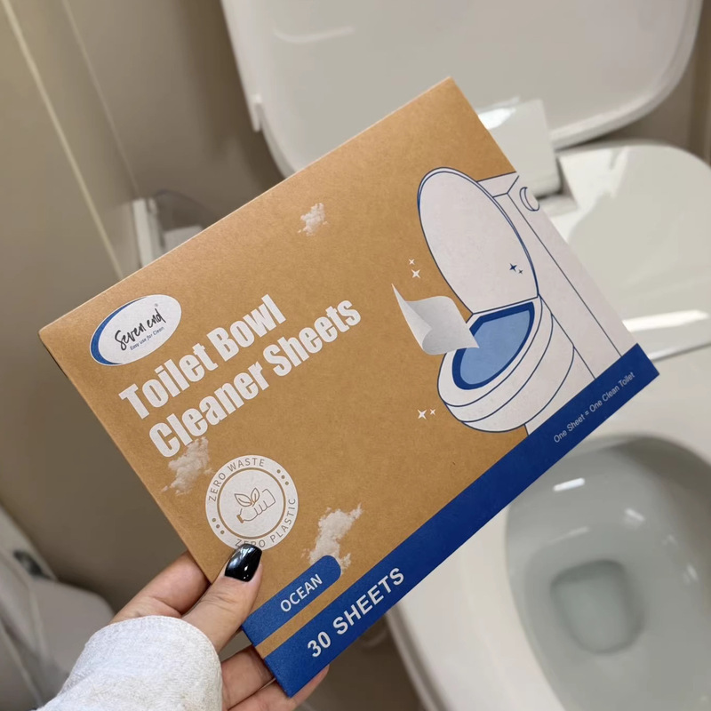Cross-Border Japanese-Style Toilet Cleaning Paper Sheets, Dissolvable Disposable Powerful Descaling Tablets, Deodorizing Cleaner, Toilet Fragrance