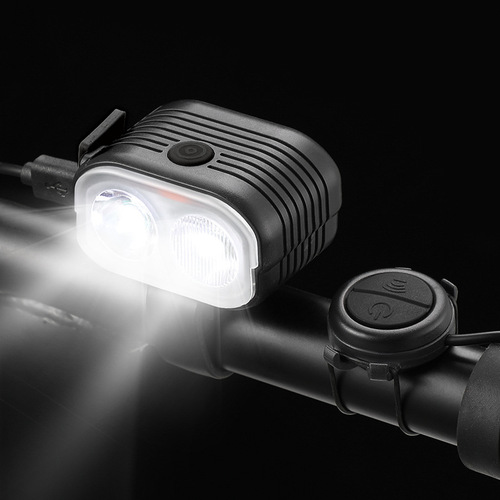 Cross-border new bicycle bell light mountain bike road bike night riding charging front light bicycle accessories