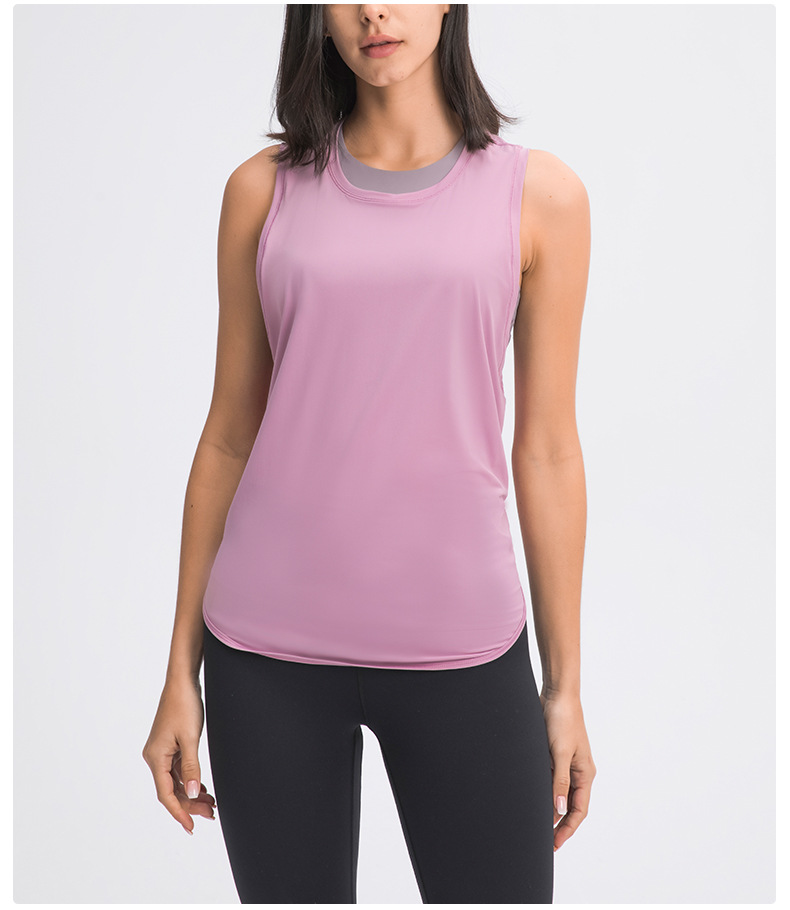 98g Weight Solid Color Pattern Grey, White, Pink, Purple, Green, Blue, Yellow, Black Color Solid Color Active Tops 2