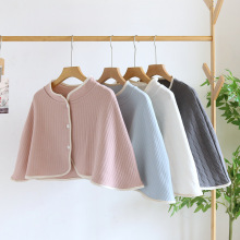 月子纯色披肩保暖斗篷空气棉哺乳肩膀防寒孕妇产妇春秋产后家居服