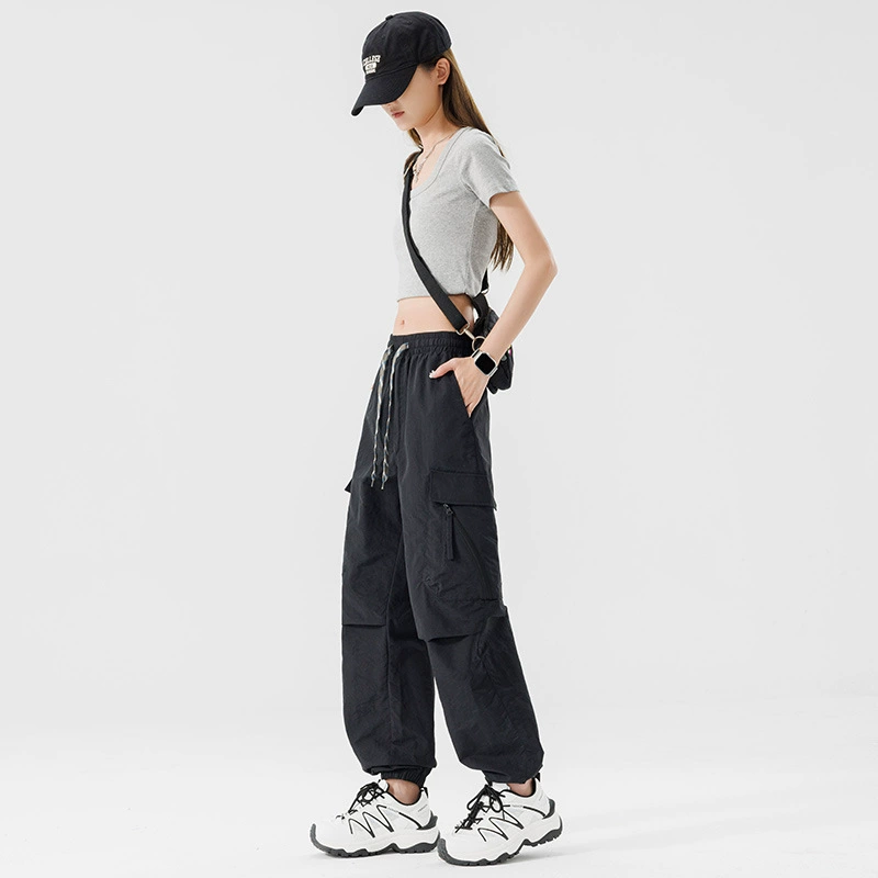 Модные высококачественные мужские повседневные брюки для активного отдыха с множеством карманов и в стиле джоггер.