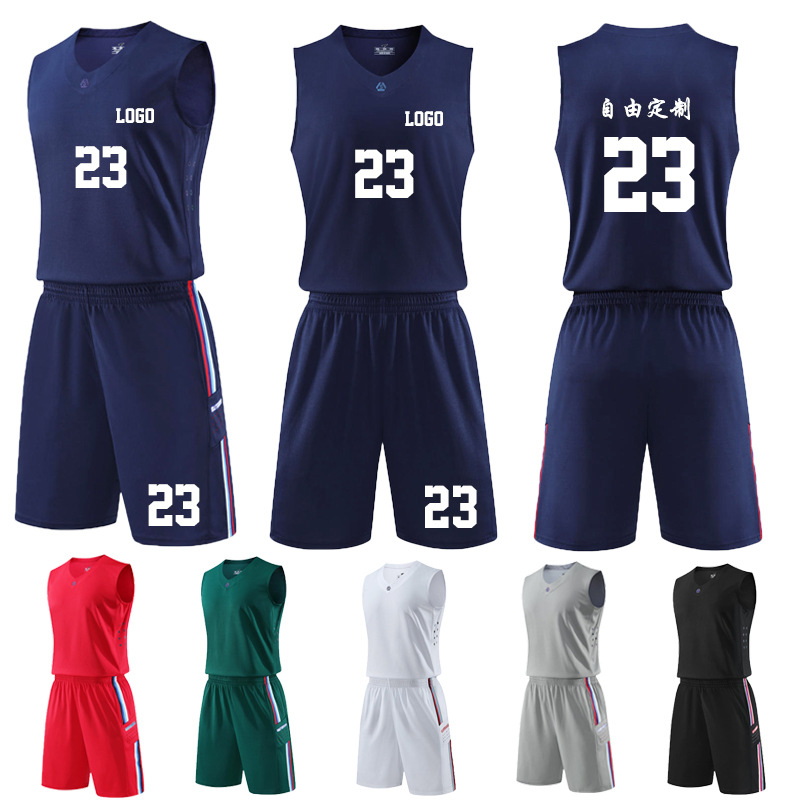 New high-end American basketball clothes suit quick-drying breathable campus club basketball clothes vest printed printed