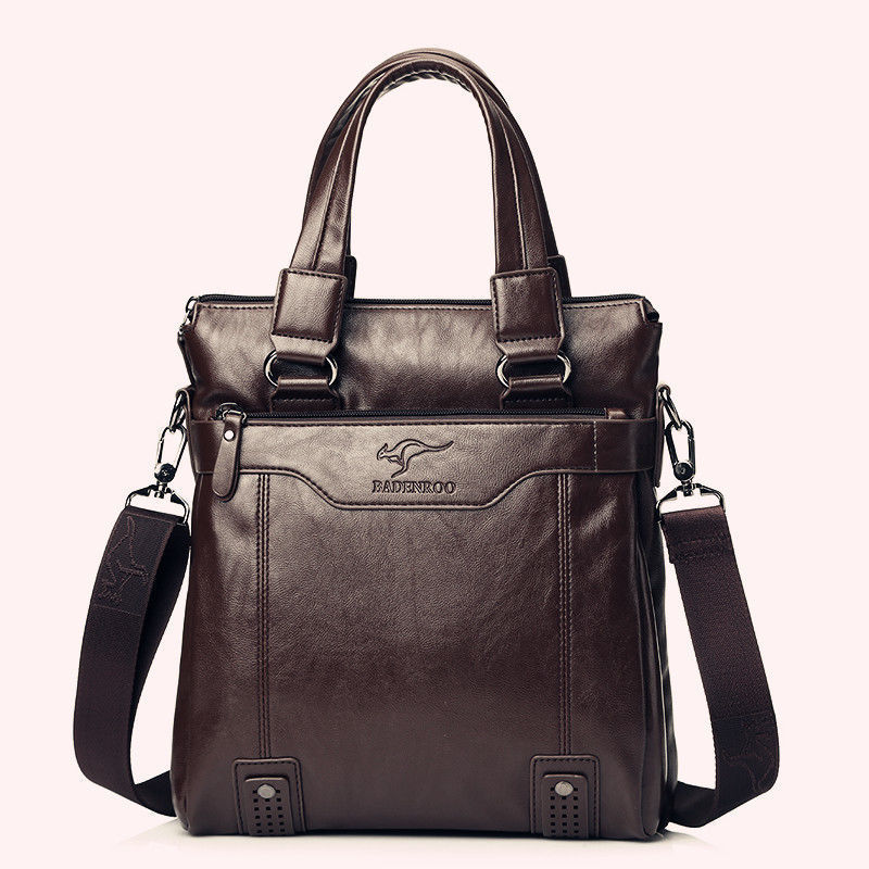 브라운 세로형 핸드백