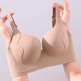 跨境提胸调整型内衣女大码聚拢收副乳防下垂大胸显小无痕塑形文胸