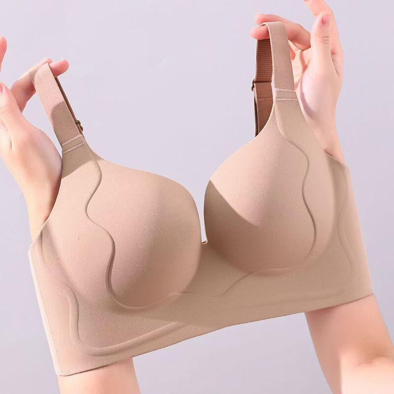 Cross-border Chest-lifting Adjustable Underwear Women's plus size Gather-up Parammary Anti-sagging Big Chest Small and Traceless Shaping Bra