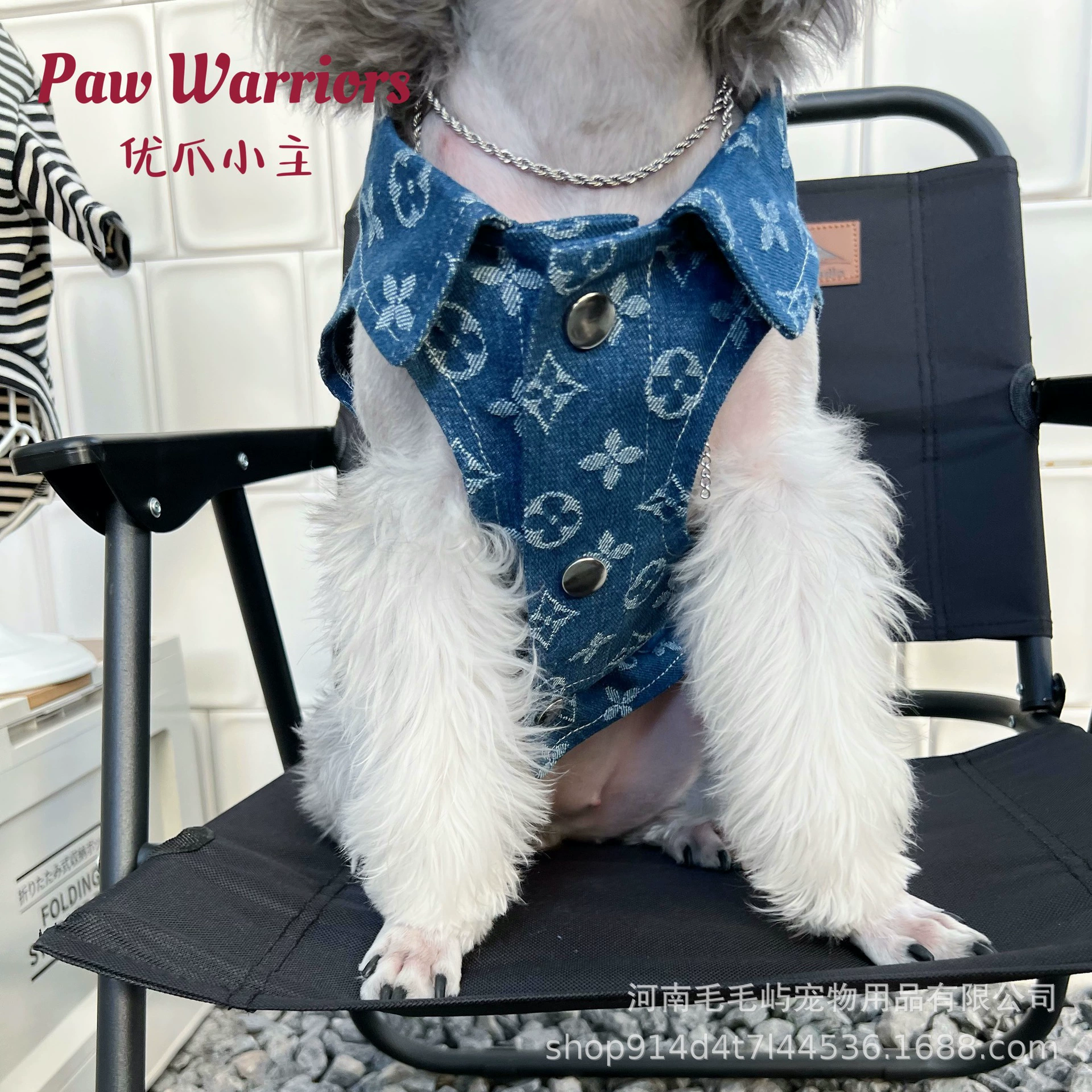 Джинсовый жилет для больших собак, самоедов, померанских шпицев, корги, синяя осенне-зимняя тонкая одежда без рукавов для маленьких собак.
