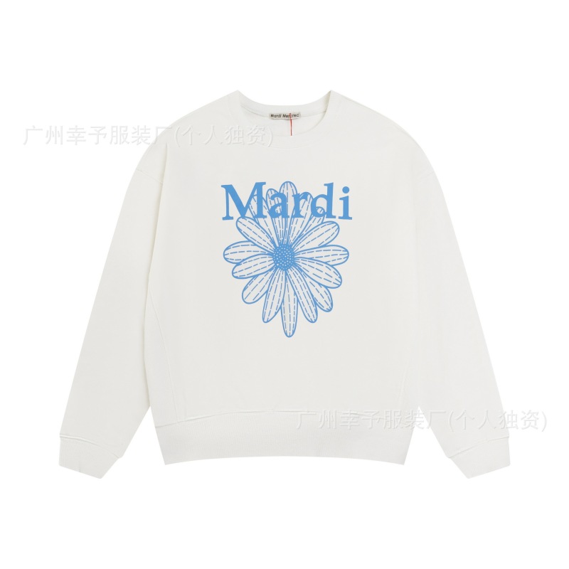 现货潮牌韩国Mardi卫衣金高银同款潮牌小雏菊印花腊肠狗圆领上衣|undefined