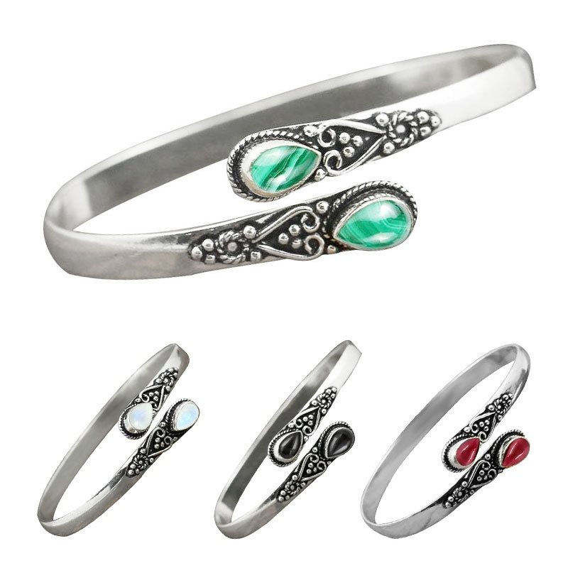Retro Silver Green Bracelet