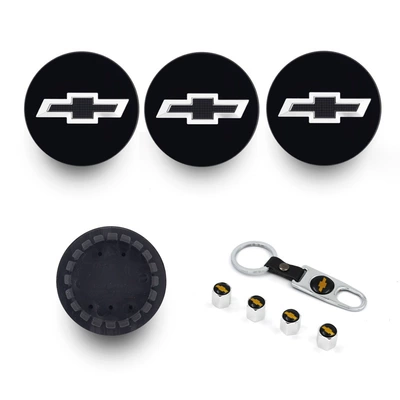 Suitable for Chevrolet Wheel Hub Hub cover - black-bottom-53mm-pack-of-four