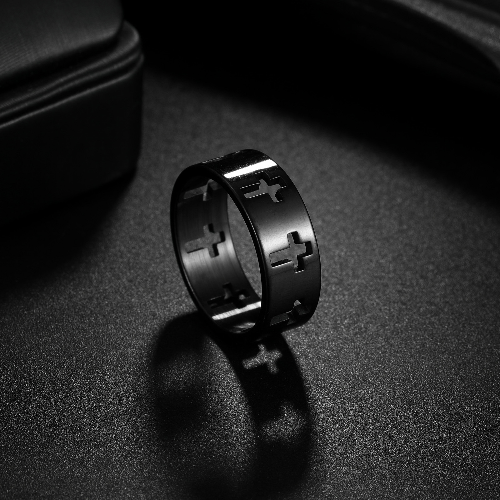 Solid Color Pattern Retro Solid Color Titanium Steel Plating Men's Rings Men Band Rings