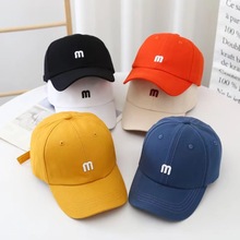 新款刺绣M字母棒球帽时尚百搭情侣同款鸭舌帽街头韩版防晒遮阳帽