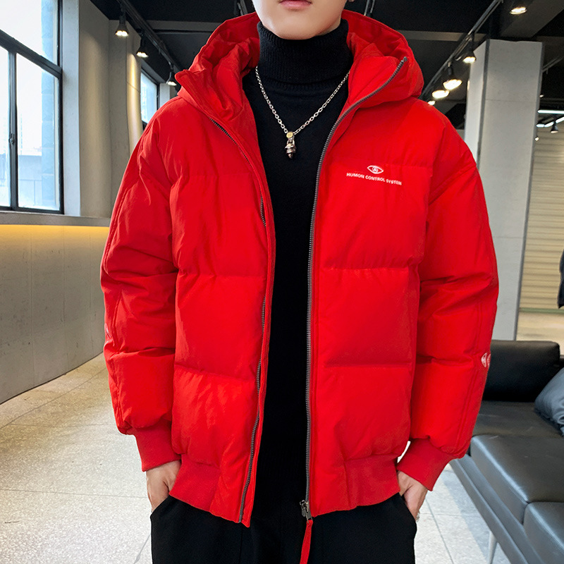 2025 Men's Short Hooded down Jacket Couple Trendy Brand Fashion White Duck down Top Thickened Jacket Yr919