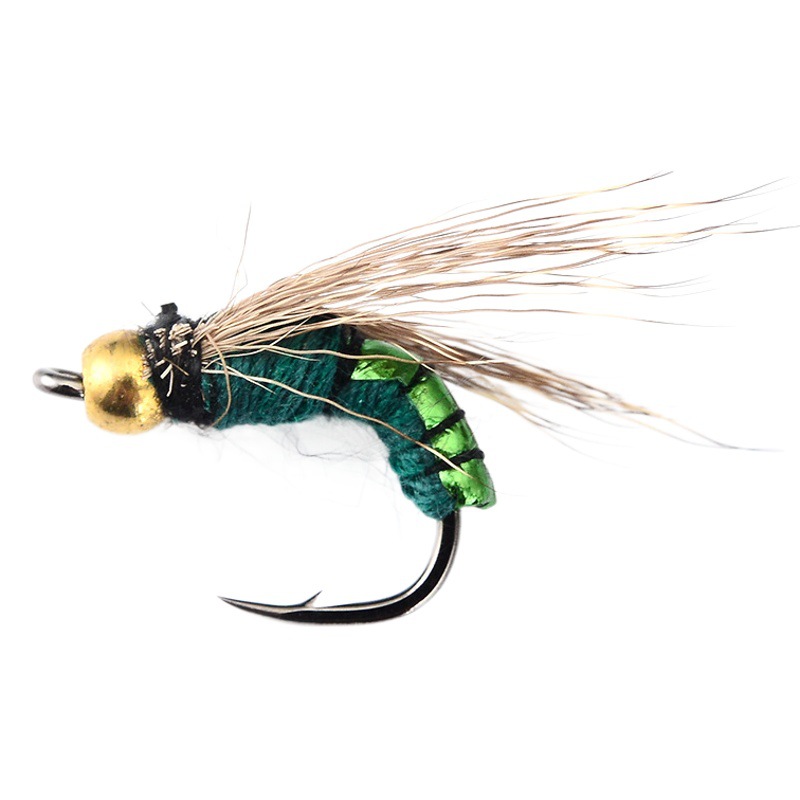 Kung Fu Small Fly Black Fish Grass Carp Bionic Fly Hook Insect Fly Hook Cocked Mouth White Striped Bass Lure