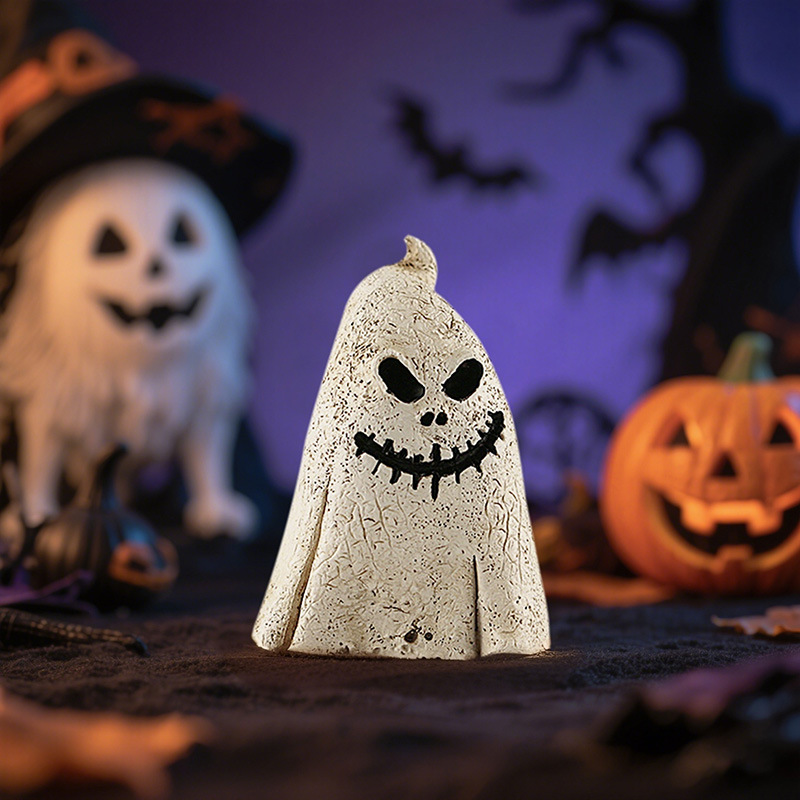  New Pumpkin Head Ghost Halloween Scene Decoration Trendy Resin Ornaments Desktop Decorations Small Ornaments