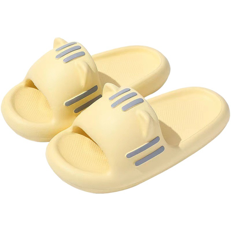 Hot Style 2025 New Style Couple Slippers with Poop Feeling, Women's Summer Home Bathroom Bathing Non-Slip Outer Wear Cute