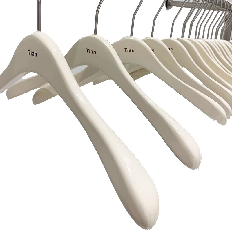 ハンガー洋服店専用女装実木高級米白ウェディングドレス服サポート乳白ズボンフレーム滑り止めロゴ