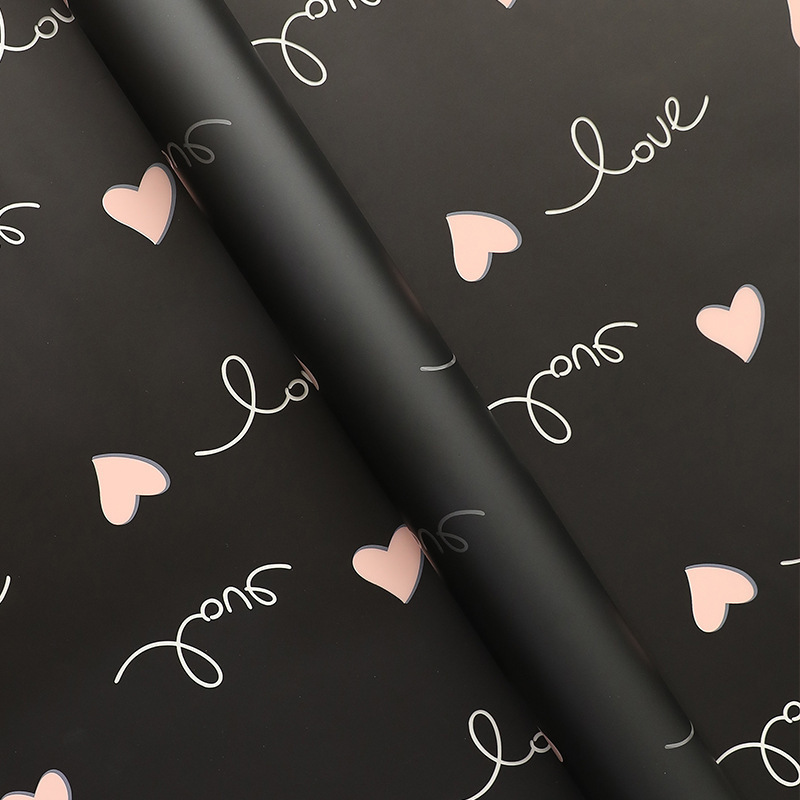 Papel de Envolver Rosa Estilo Coreano Plástico BOPP Impermeable para Ramo de Flores