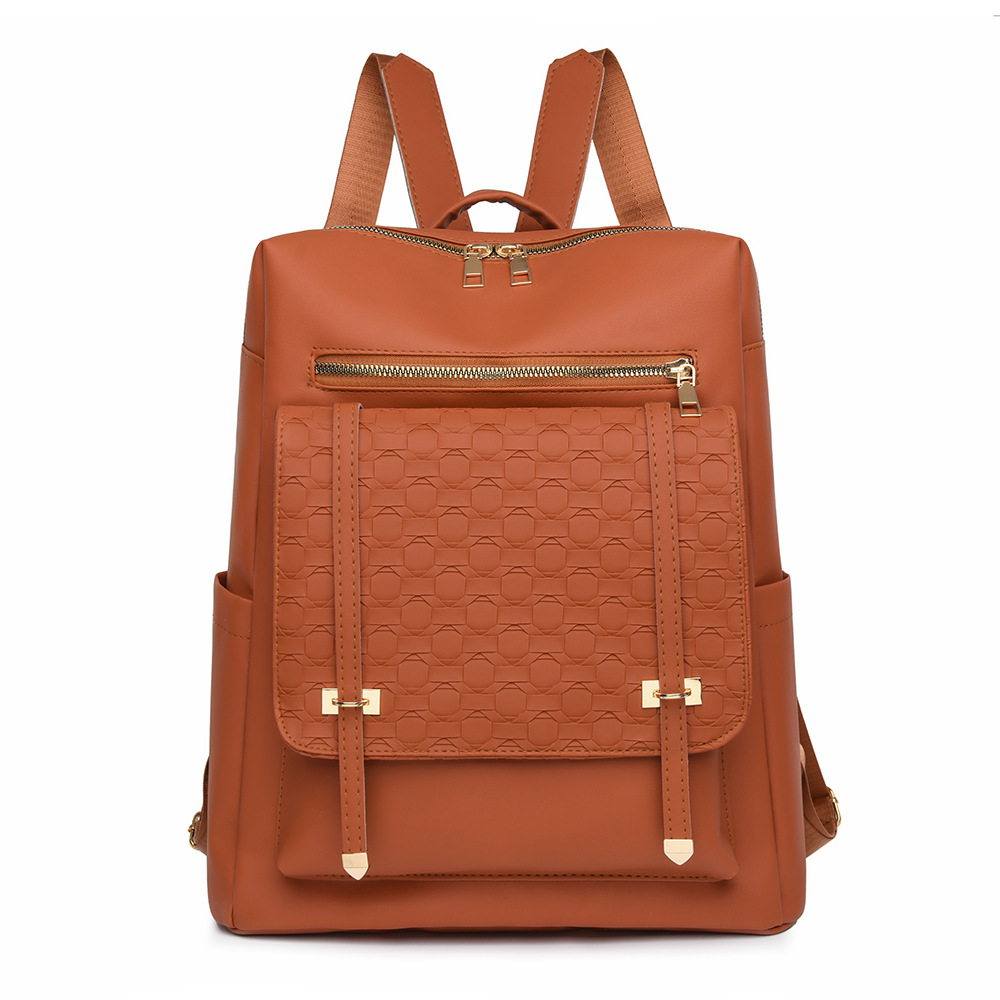 Mochila de gran capacidad para mujer 2024 nueva moda retro señoras mochila de viaje casual cuero suave para estudiantes universitarios