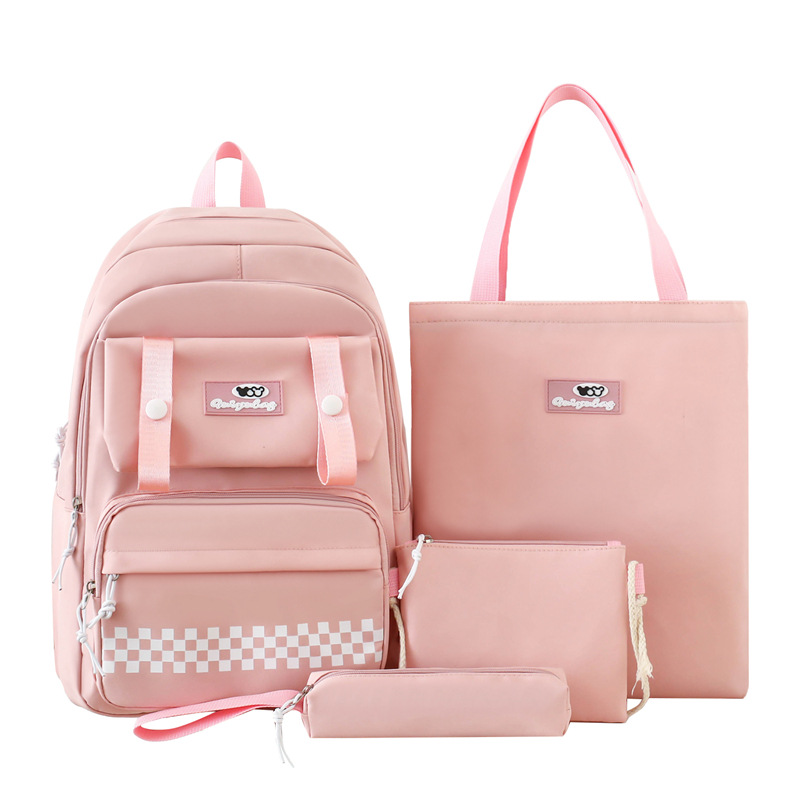 Kids Backpacks New Four Piece Set Student Schoolbag Elementary School Students Third To Sixth Grade Large Capacity Backpack Tutoring Bag_voghion.com